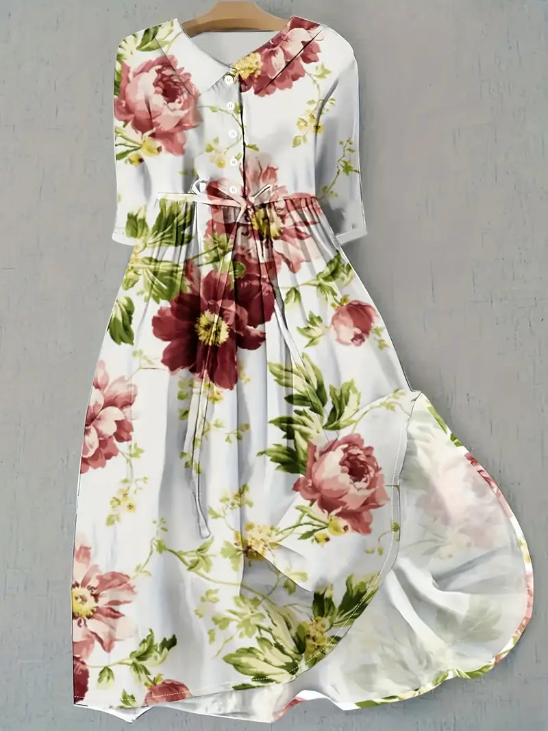 Margot | Elegante abito floreale statement