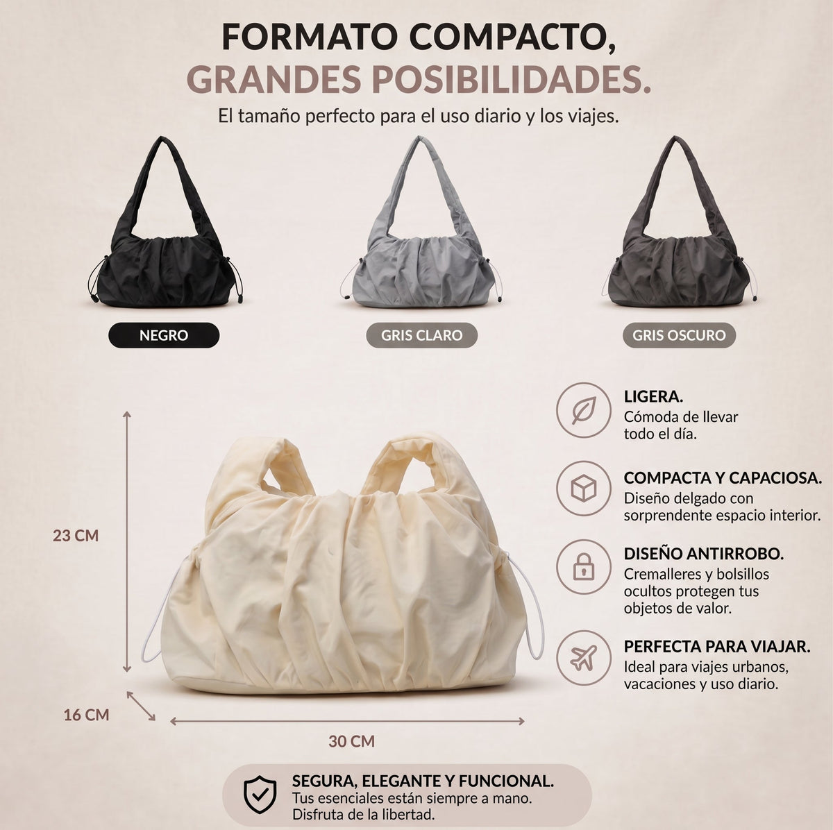 Borsa casual Valeune 2x1: prendi il secondo gratis