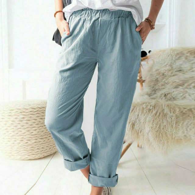 Neria - Pantaloni morbidi con struttura