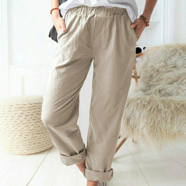 Neria - Pantaloni morbidi con struttura