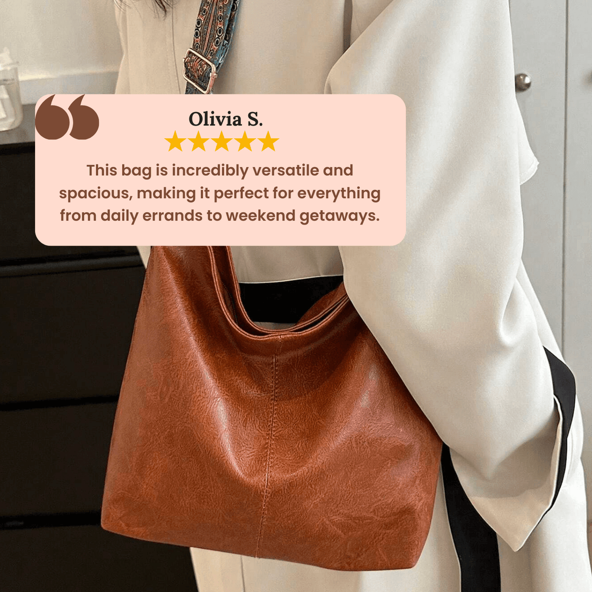 Borsa a tracolla con texture di Alba