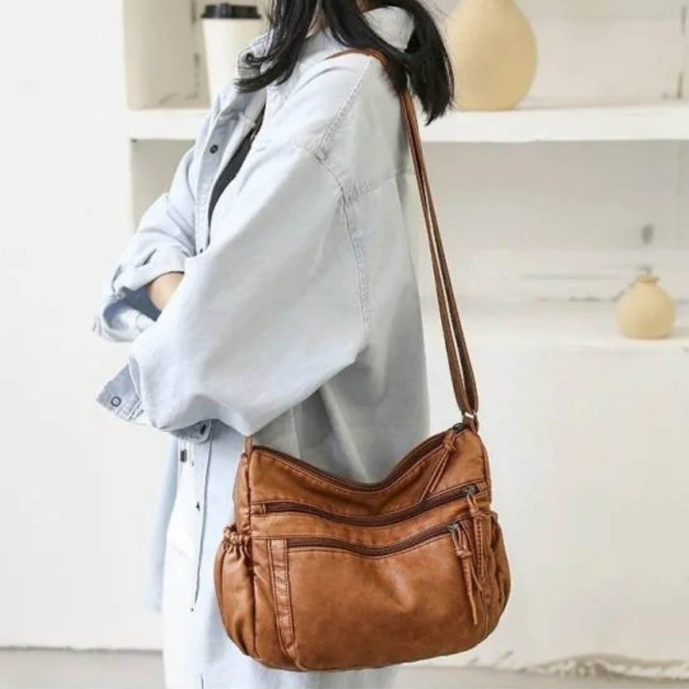 Borsa a tracolla Multi Pocket di Federica