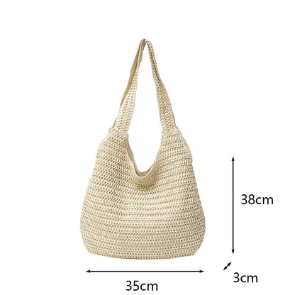Marina Borsa Tote in Rafia Naturale - Stile Estivo e Versatile