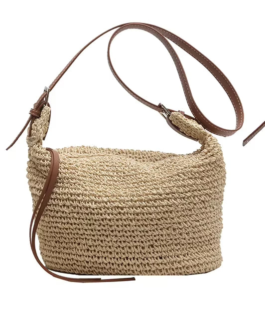 Borsa Vera in rafia intrecciata con tracolla — Perfetta per l'estate