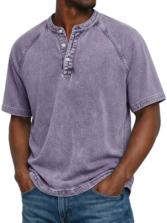 LUREBA - Camicia vintage abbottonata da uomo