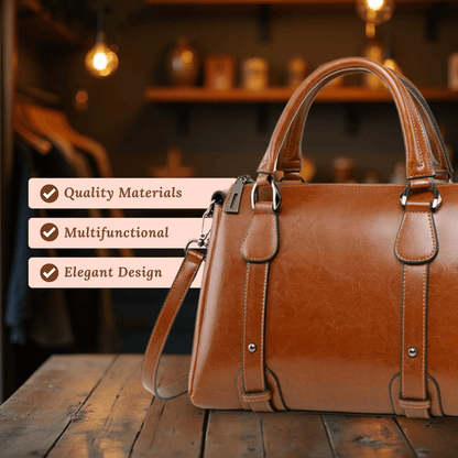 Borsa a tracolla Valeria con chiusura a zip superiore | Borsa a spalla