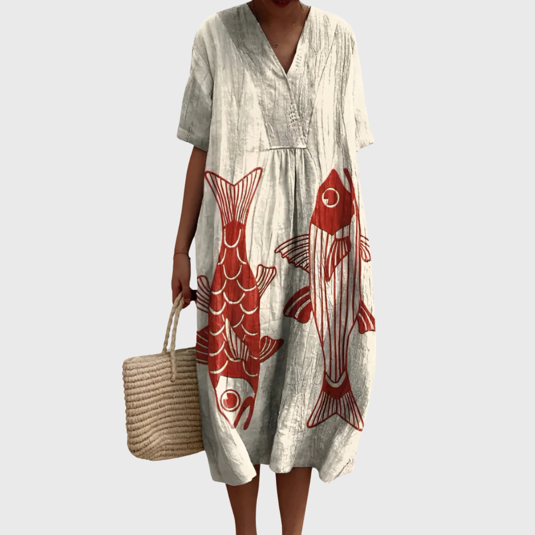 Fiorella | Vestito estivo leggero con maniche corte