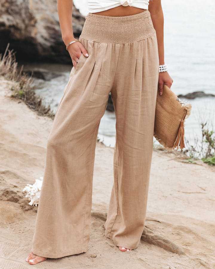 Aileen - Pantaloni larghi in lino