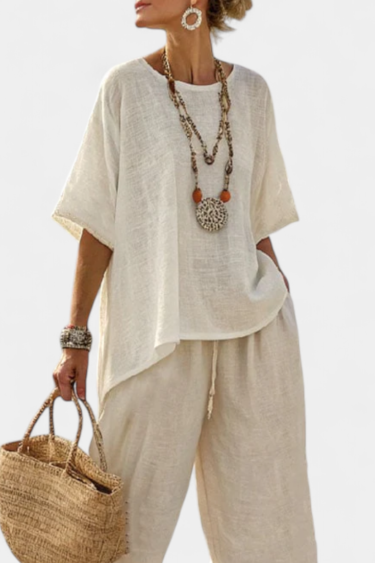 Drevon | Set in lino naturale