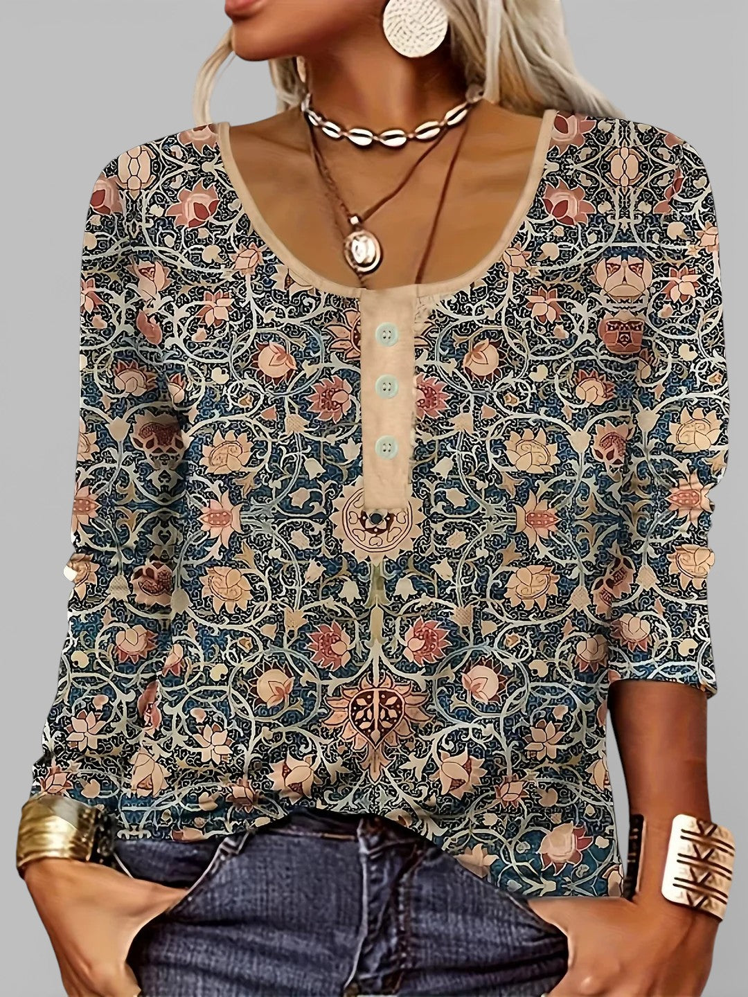 Camille | Blusa floreale vintage