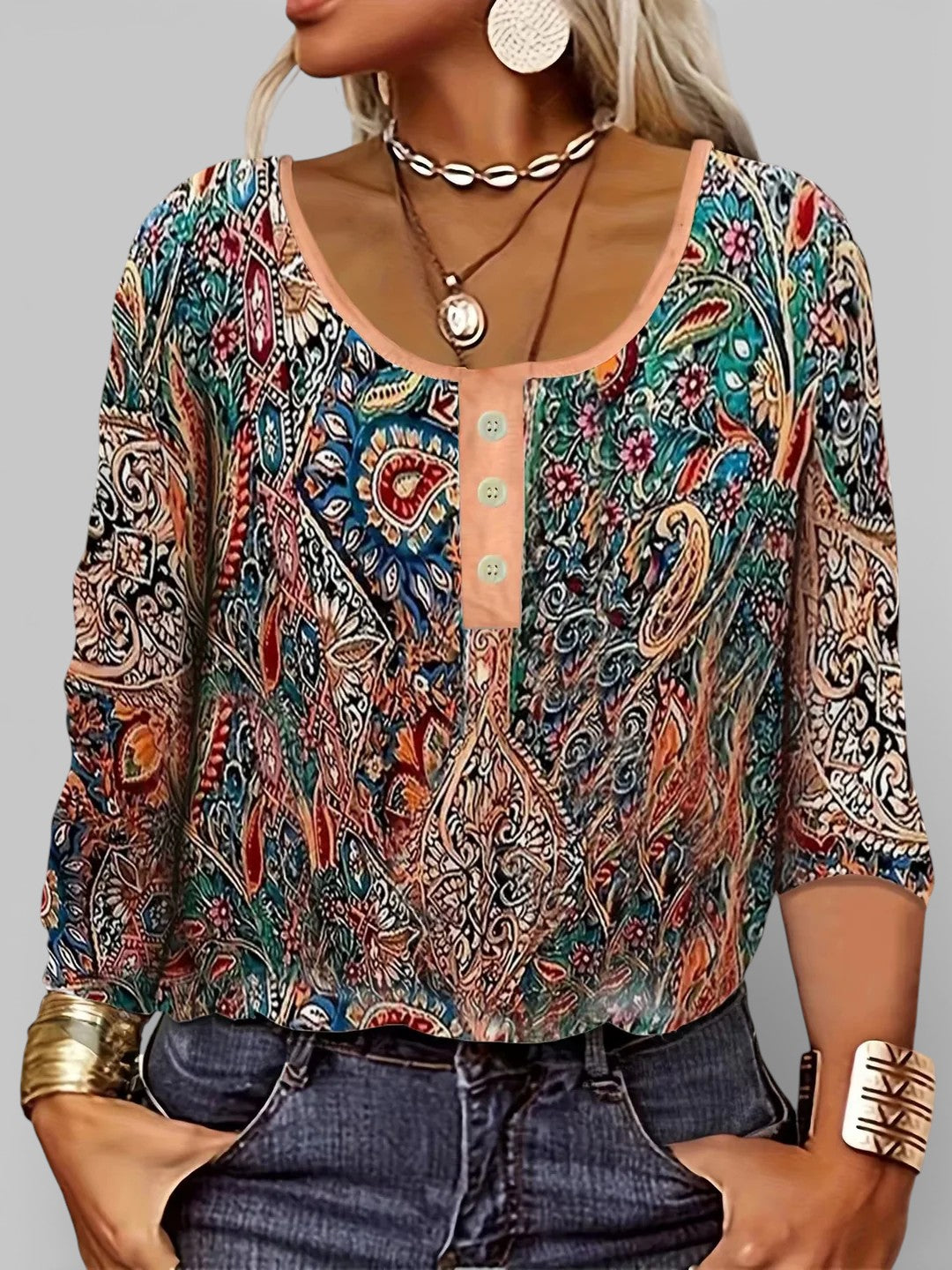 Seraphine | Blusa bohemien in paisley
