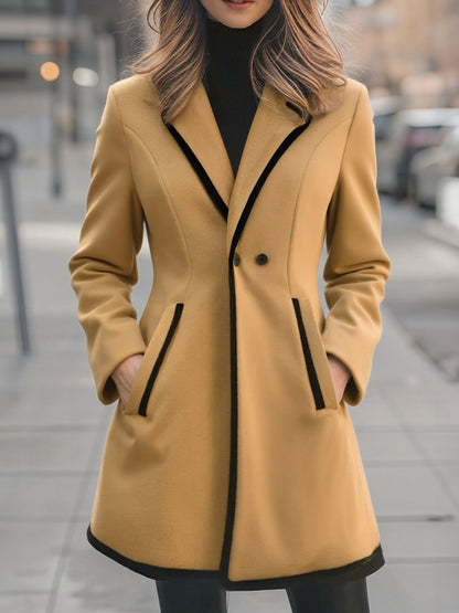 Cappotto doppiopetto cammello