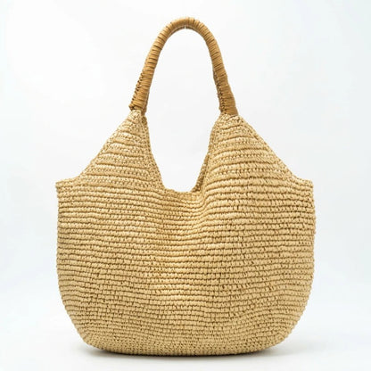 Catalina Borsa Tote in Raffia Intrecciata: Grande Capacità e Stile Naturale