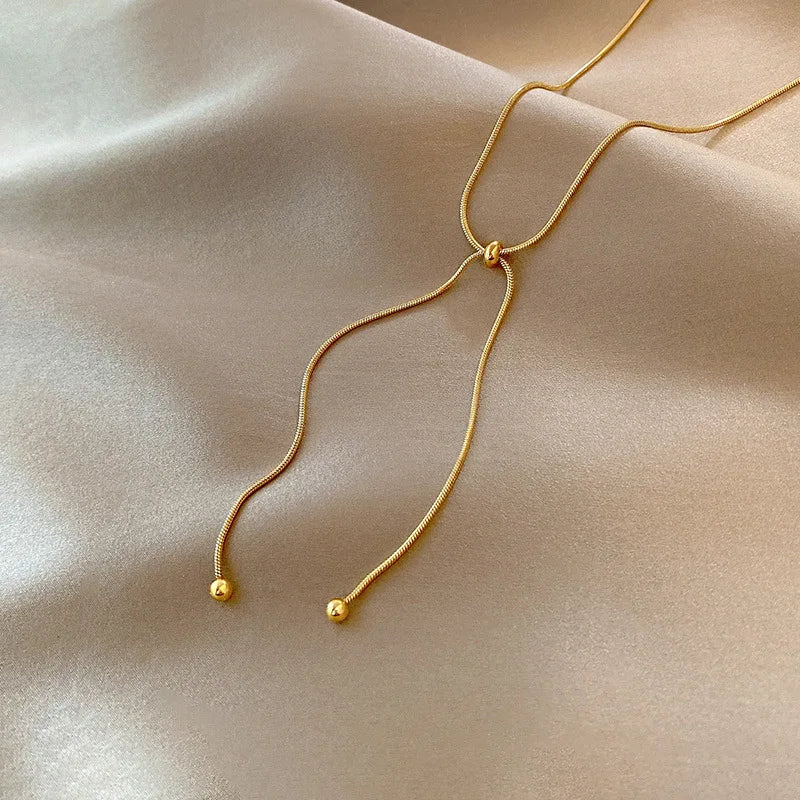 Collana regolabile Elara in acciaio