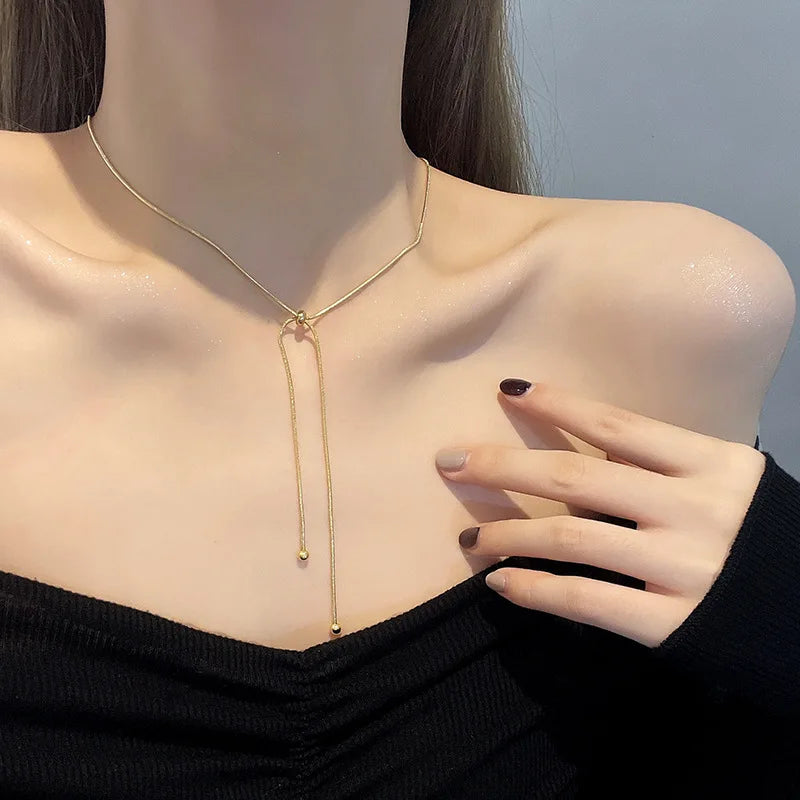Collana regolabile Elara in acciaio