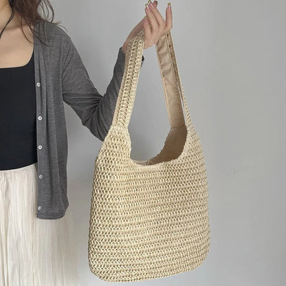 Marina Borsa Tote in Rafia Naturale - Stile Estivo e Versatile