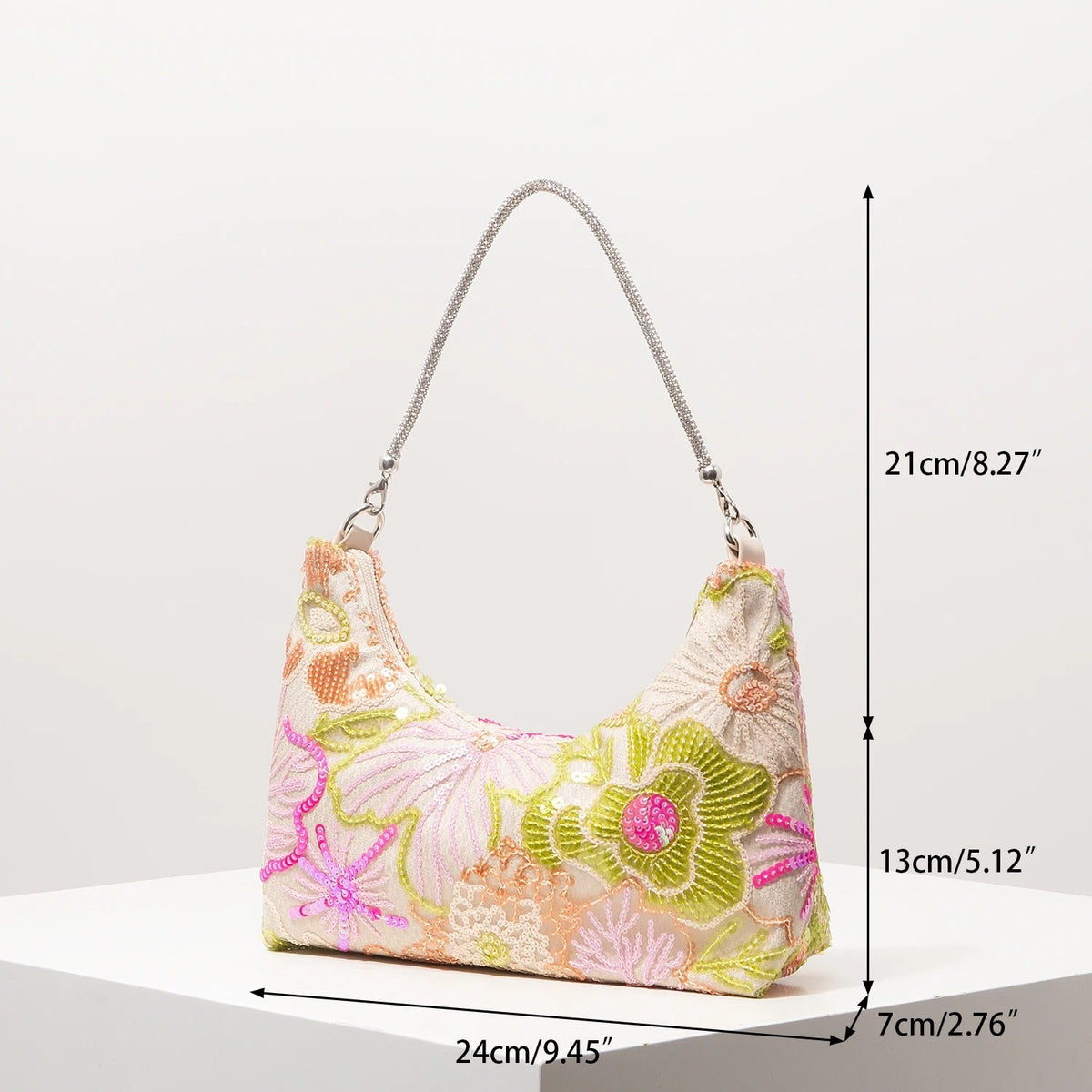 Borsa Amalia Ricamata con Fiori Selvatici