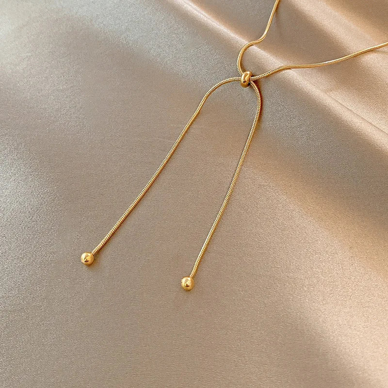 Collana regolabile Elara in acciaio