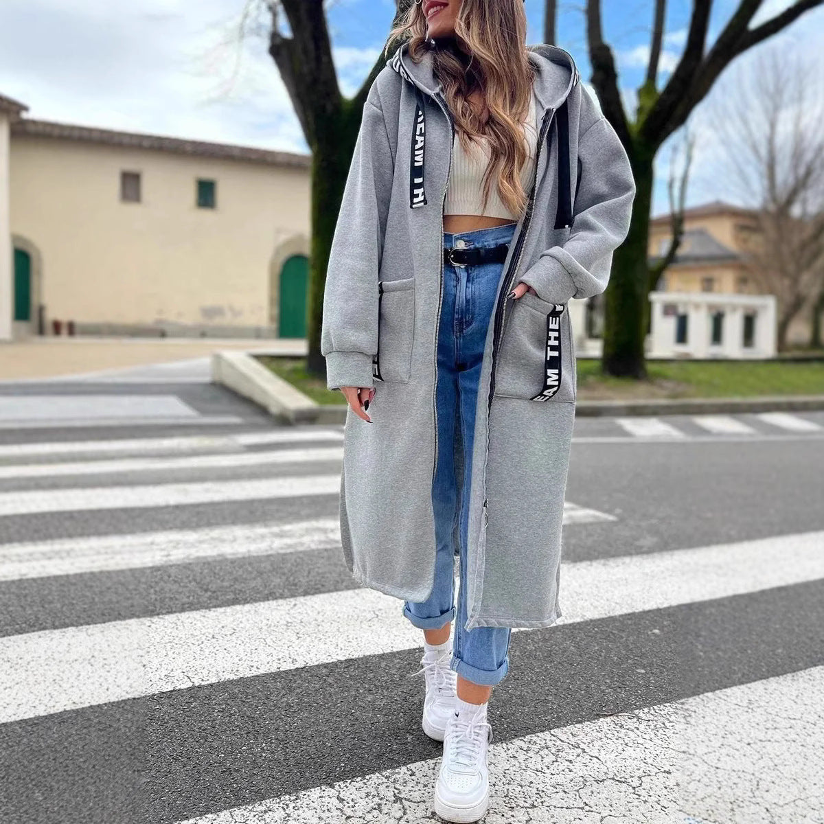 💃Cappotto-felpa oversize con cappuccio da donna