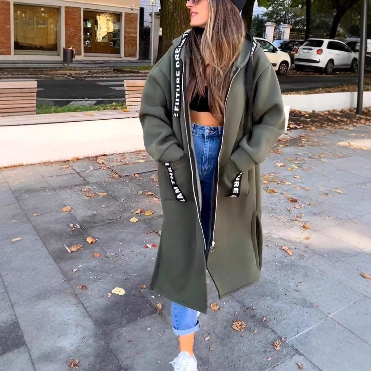 💃Cappotto-felpa oversize con cappuccio da donna