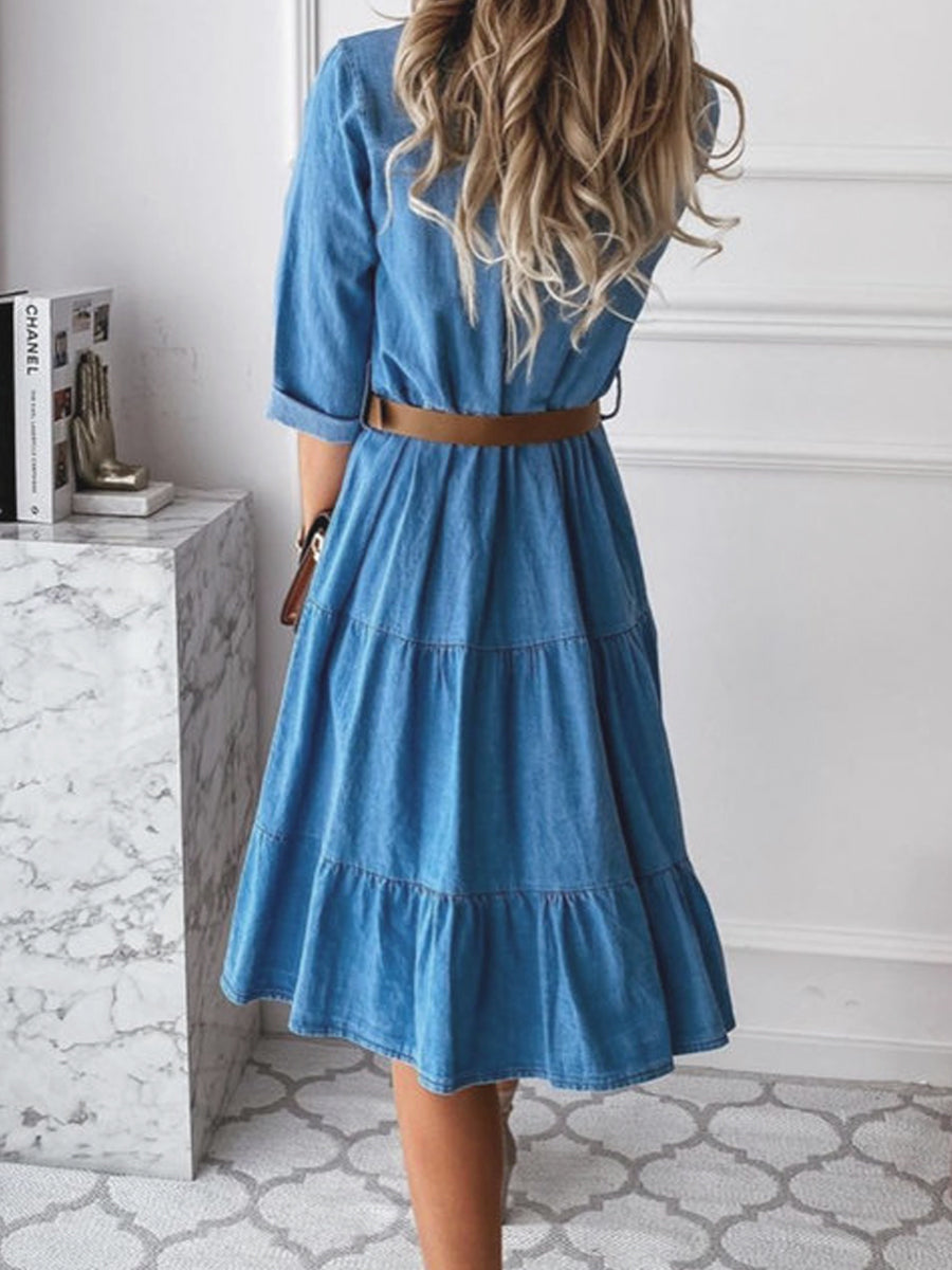Barbara | Abito in Denim Casual Elegante