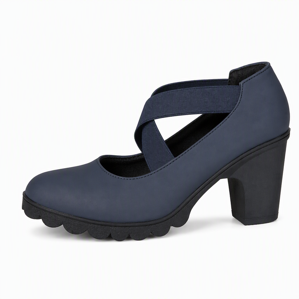 📢📢Sconto del 50%!!!🎉✨Scarpe Mary Jane da donna con punta tonda, cinturini incrociati, tacco a blocco, plateau e dettagli cut-out (modello con tacco alto)